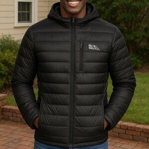 Eddie Bauer Men's Down Puffer Jacket Black Size M